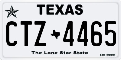 TX license plate CTZ4465