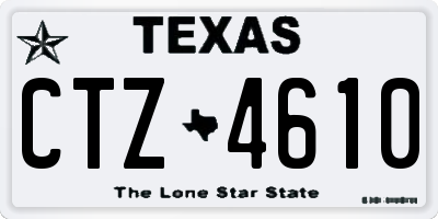 TX license plate CTZ4610