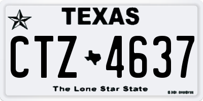 TX license plate CTZ4637