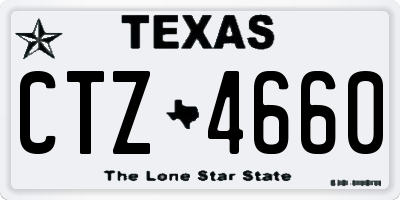 TX license plate CTZ4660