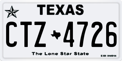 TX license plate CTZ4726