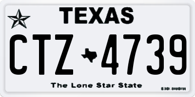 TX license plate CTZ4739