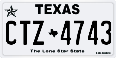 TX license plate CTZ4743