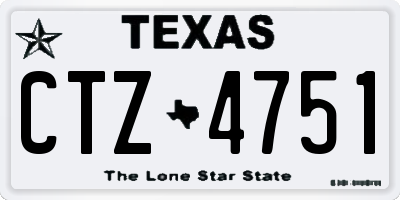 TX license plate CTZ4751