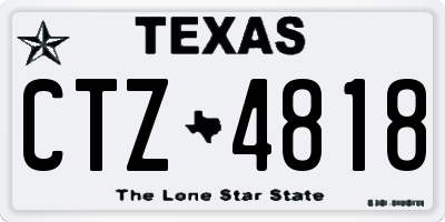 TX license plate CTZ4818