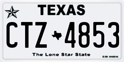 TX license plate CTZ4853