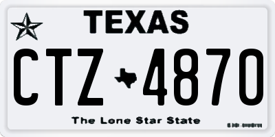 TX license plate CTZ4870