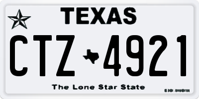 TX license plate CTZ4921