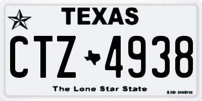 TX license plate CTZ4938