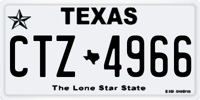 TX license plate CTZ4966