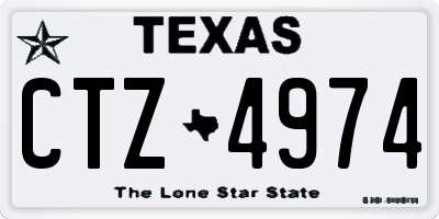 TX license plate CTZ4974