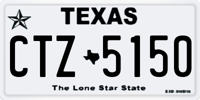 TX license plate CTZ5150