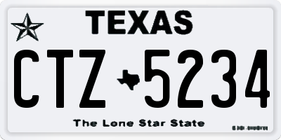 TX license plate CTZ5234