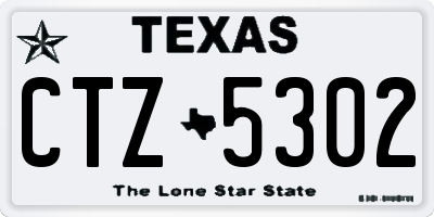 TX license plate CTZ5302