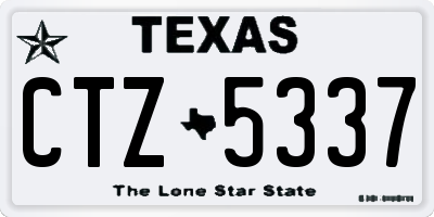 TX license plate CTZ5337