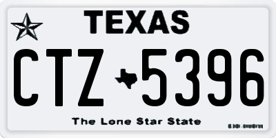 TX license plate CTZ5396