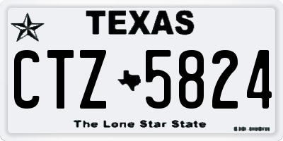 TX license plate CTZ5824