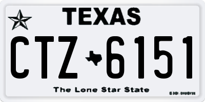 TX license plate CTZ6151