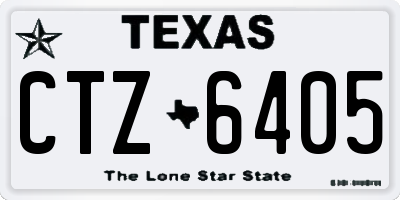 TX license plate CTZ6405