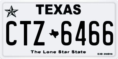 TX license plate CTZ6466