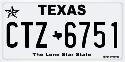 TX license plate CTZ6751