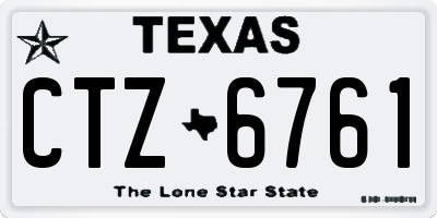 TX license plate CTZ6761