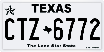 TX license plate CTZ6772