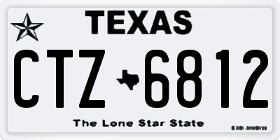 TX license plate CTZ6812