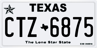 TX license plate CTZ6875
