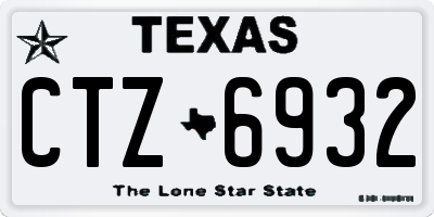 TX license plate CTZ6932