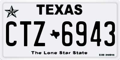 TX license plate CTZ6943