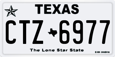 TX license plate CTZ6977