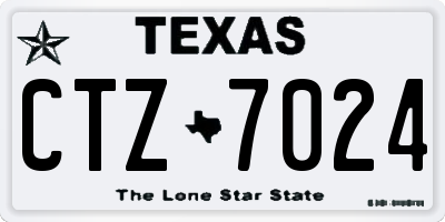 TX license plate CTZ7024