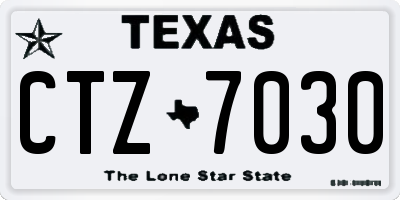 TX license plate CTZ7030