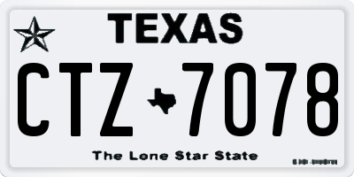 TX license plate CTZ7078