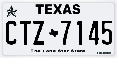 TX license plate CTZ7145