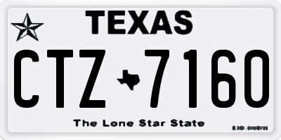 TX license plate CTZ7160