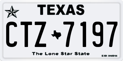 TX license plate CTZ7197