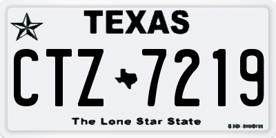 TX license plate CTZ7219