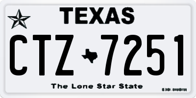 TX license plate CTZ7251