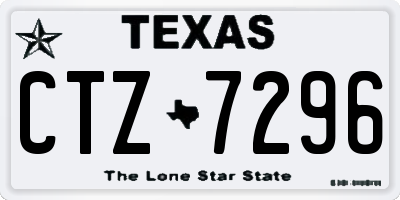 TX license plate CTZ7296