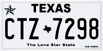 TX license plate CTZ7298