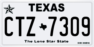 TX license plate CTZ7309