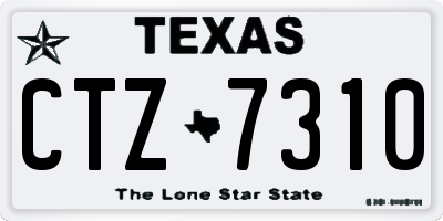 TX license plate CTZ7310