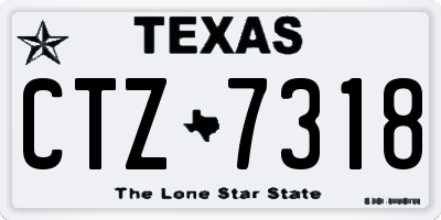 TX license plate CTZ7318