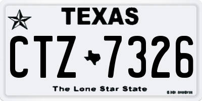 TX license plate CTZ7326