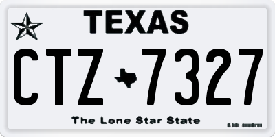 TX license plate CTZ7327