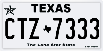 TX license plate CTZ7333