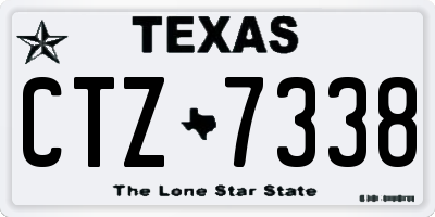 TX license plate CTZ7338