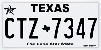TX license plate CTZ7347